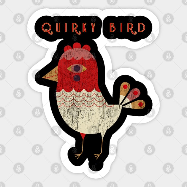 Quirky Bird Honey Rustic Farmhouse Gift T-Shirt Sticker by grendelfly73